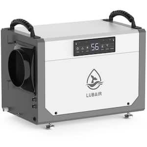 120pt. 5500 sq. ft. Bucketless Commercial Dehumidifier in White with Memory Start,Remote Control for Basement,Crawlspace