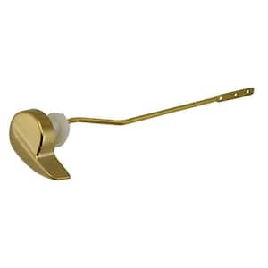 Toilet Tank Trip Lever for Side Mount Kohler with 8 in. Brass Arm & Metal Handle in Polished Brass