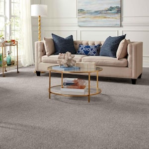 Tides Edge - Minnow Gray 50 oz. Triexta PET Texture Installed CarpetCarpet