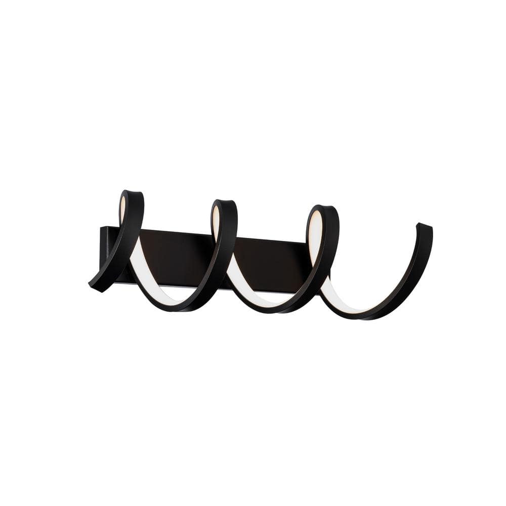 Modern Black Dimmable LED Bath Bar with Silicone Shade