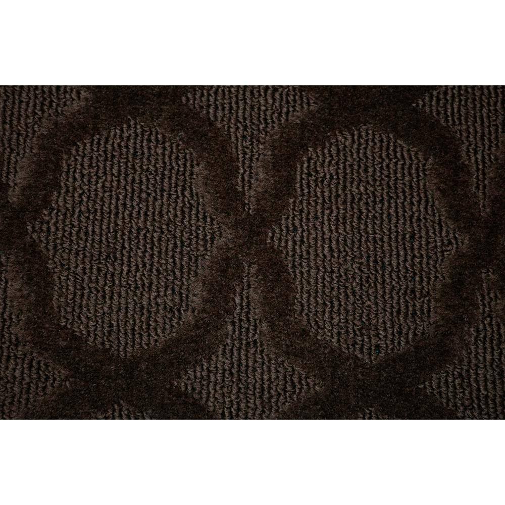 Mocha Trellis 5' x 7' Tufted Synthetic Area Rug