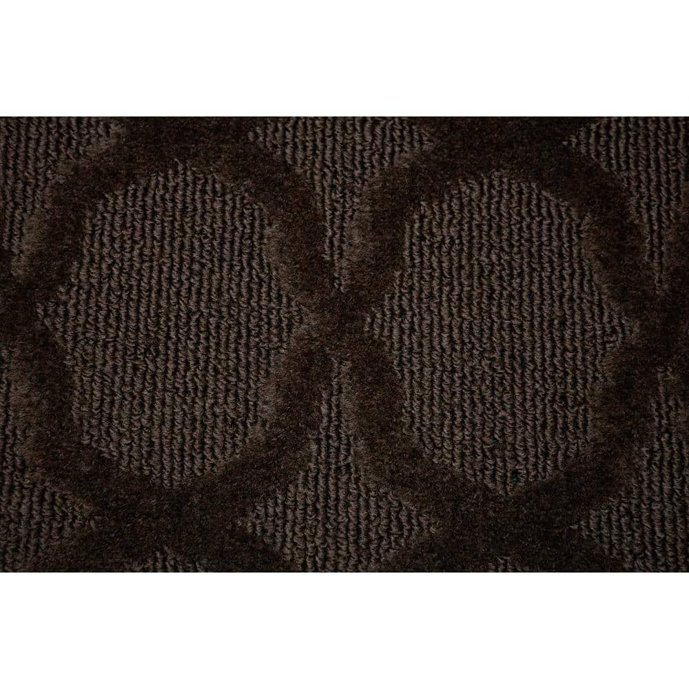 Mocha Trellis 9' x 12' Synthetic Tufted Area Rug