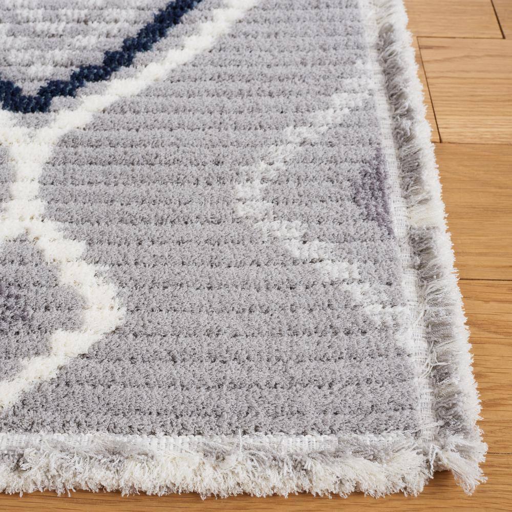 Marrakesh Gray and Light Gray 8' x 10' Wool Area Rug