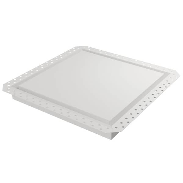 Flush 14.25 in. x 14.25 in. Steel Exhaust Fan Cover, White