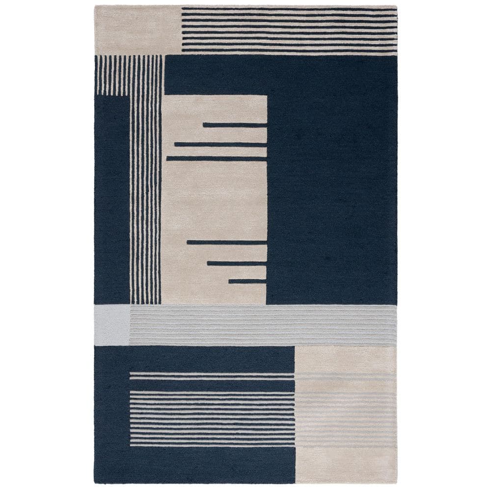 Rodeo Drive 3 ft. x 5 ft. Navy/Ivory Modern Abstract Area Rug price history on PriceWatchPro