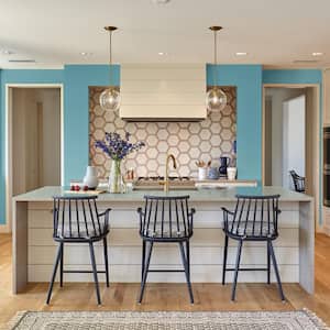 5 gal. #BIC-53 Turquoise Semi-Gloss Interior Paint