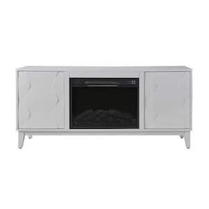Carol White 58" Media Console TV Stand for TVs Up to 55" With Electric Fireplace