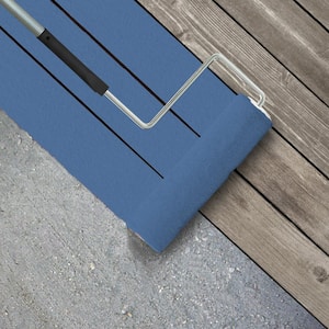 1 gal. #PPU15-06 Neon Blue Textured Low-Lustre Enamel Interior/Exterior Porch and Patio Anti-Slip Floor Paint