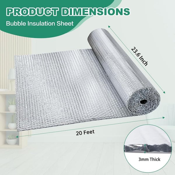 Laybus 23.6 in. x 20 ft. Reflective Bubble Insulation Sheet