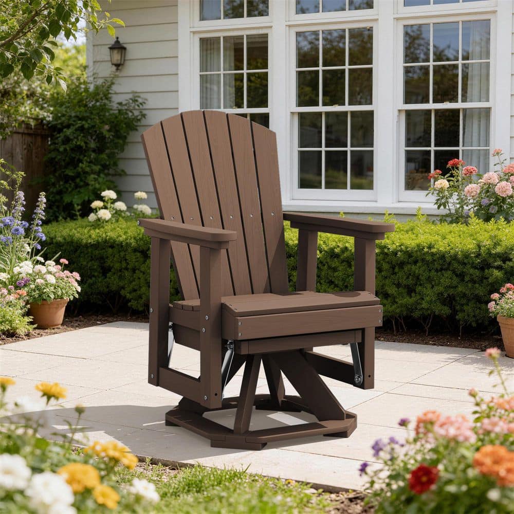 JEAREY Plastic HDPE Resin Rocking Glider Chair Adirondack Swivel