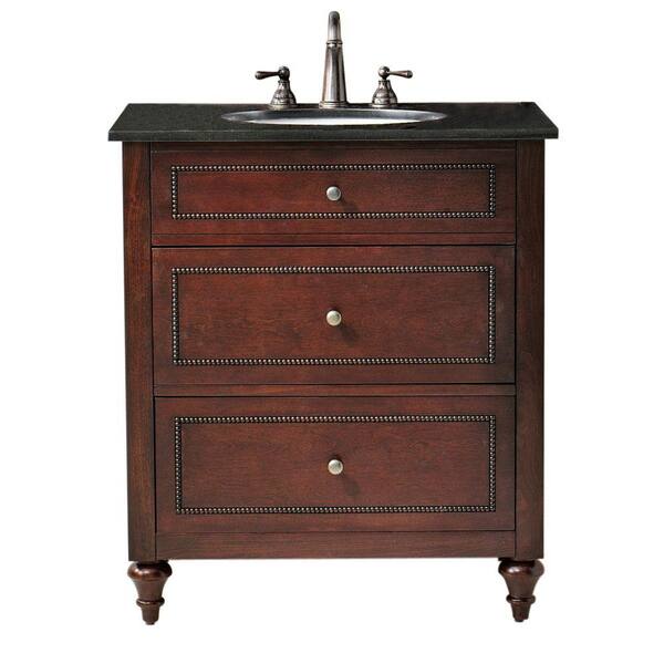 Home Decorators Collection Portland 30 in. W Single Vanity Cabinet Only in Cherry