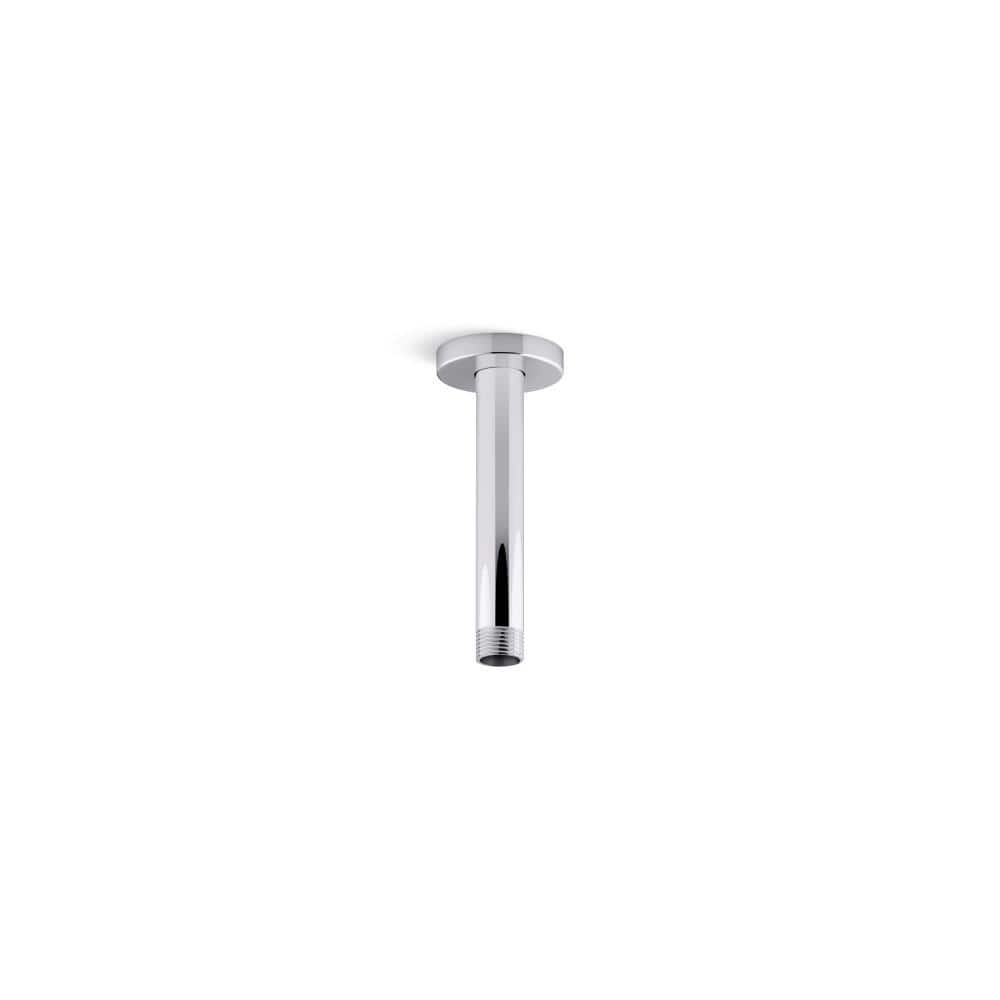 Vibrant Polished Nickel Ceiling-Mount Shower Arm with Flange