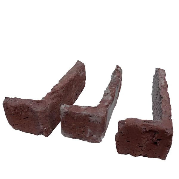 Koni Brick Old Chicago Vino 7.08 in. x 2.50 in. Thin Brick 7.87 lin. ft. Corners Manufactured Stone Siding