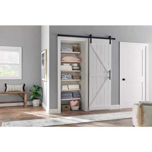 Costway Wall Mounted Adjustable Closet Organizer Custom Metal Closet - Varies by Assembly Method - White