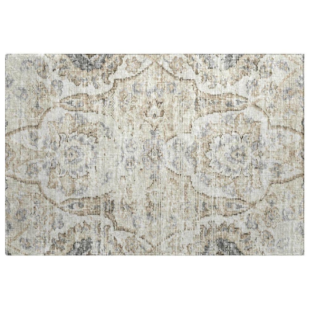Dream Shag Premium Machine Washable Abstract ADS95 Linen 3 ft. x 4 ft. Area Rug price history on PriceWatchPro