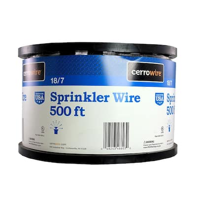 Cerrowire 500 ft. 18/7 Black Solid Copper Sprinkler Wire