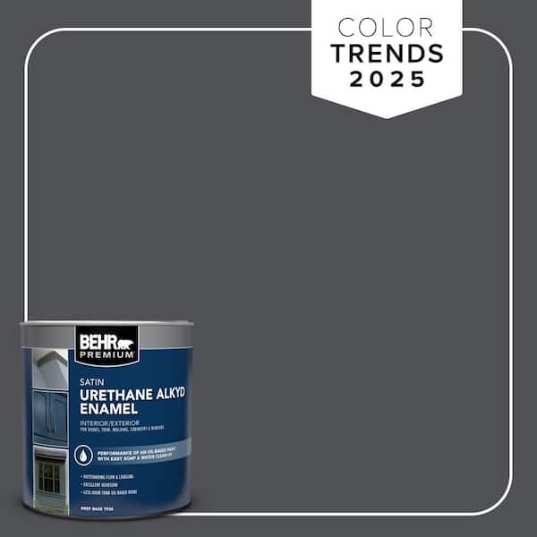 1 qt. #PPU18-01 Cracked Pepper Satin Enamel Urethane Alkyd Interior/Exterior Paint