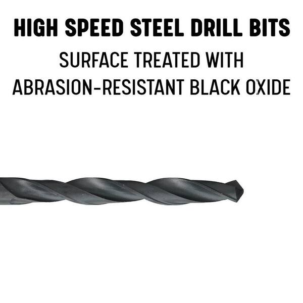 DWDN Series Drill America H High Speed Steel Black Oxide Drill Bit Pack of 12 