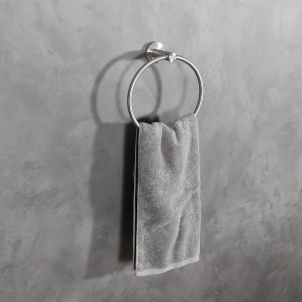Timeless Home 4-Piece Bath Hardware Set with Mounting Hardware in Brushed Nickel