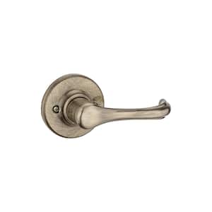 Dorian Antique Brass Dummy Door Lever with Microban Antimicrobial Technology