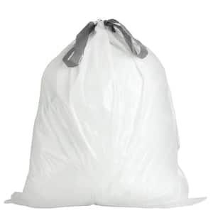 Plasticplace Trash Bags Simplehuman® Code U Compatible (200 Count) White  Drawstring Trash Bags 14.5-21 Gallon / 55-80 Liter 27 x 32
