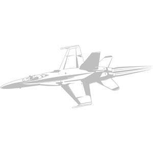 70 in. x 20 in. Jet Fighter Sudden Shadow Wall Decal