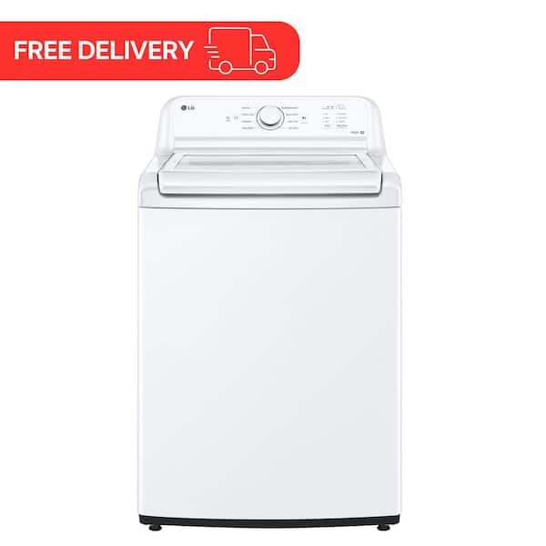 4.1 cu. ft. Top Load Washer in White with 4-way Agitator, NeveRust Drum, SlamProof Glass Lid, and True Balance