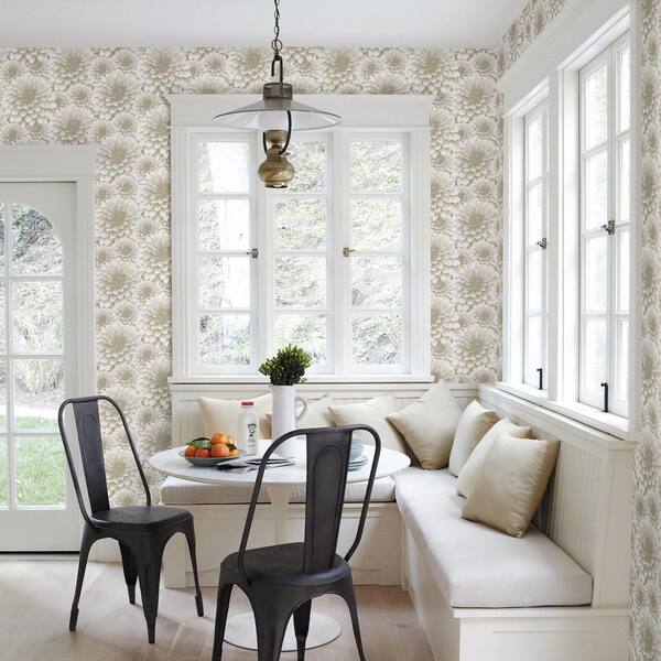 Best Wallpaper Tips - Kitchen Dining Nook with Floral Wallpaper - Blushing  Bungalow