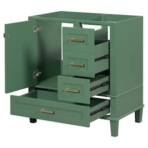 [Cabinet only] 30 in. W x 18 in. D x 33 in. H Bath Vanity Cabinet without Top in Green