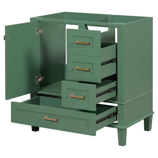 Aoibox [Cabinet only] 30 in. W x 18 in. D x 33 in. H Bath Vanity Cabinet without Top in Green