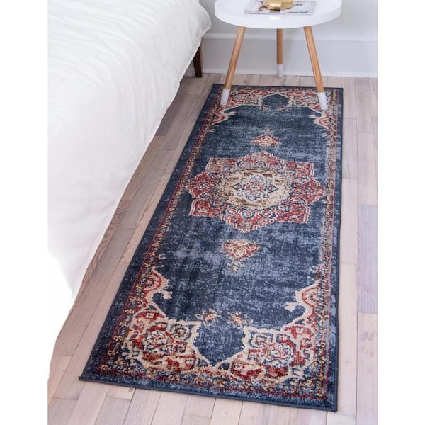 Utopia Helios Dark Blue 2' 7 x 12' 0 Area Rug