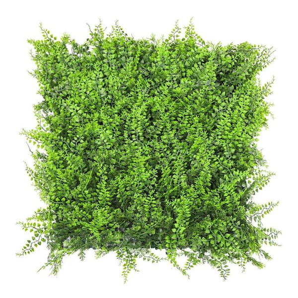 20 in. H x 20 in. W Plastic Artificial Ivy Fern Leaf Hedge Privacy Garden Fence for Home Backyard Garden, 1-Pieces