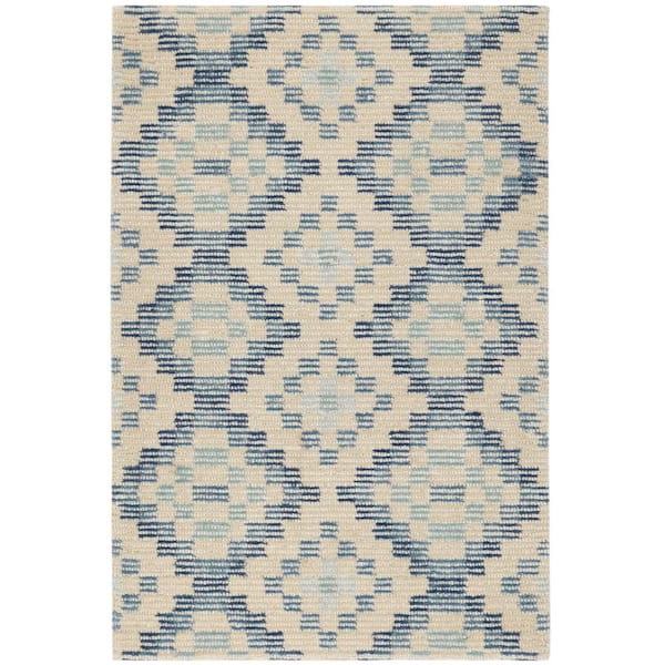 Diamond Cove Hand Tufted Wool Blue 3 ft. x 5 ft. Indoor Area Rug