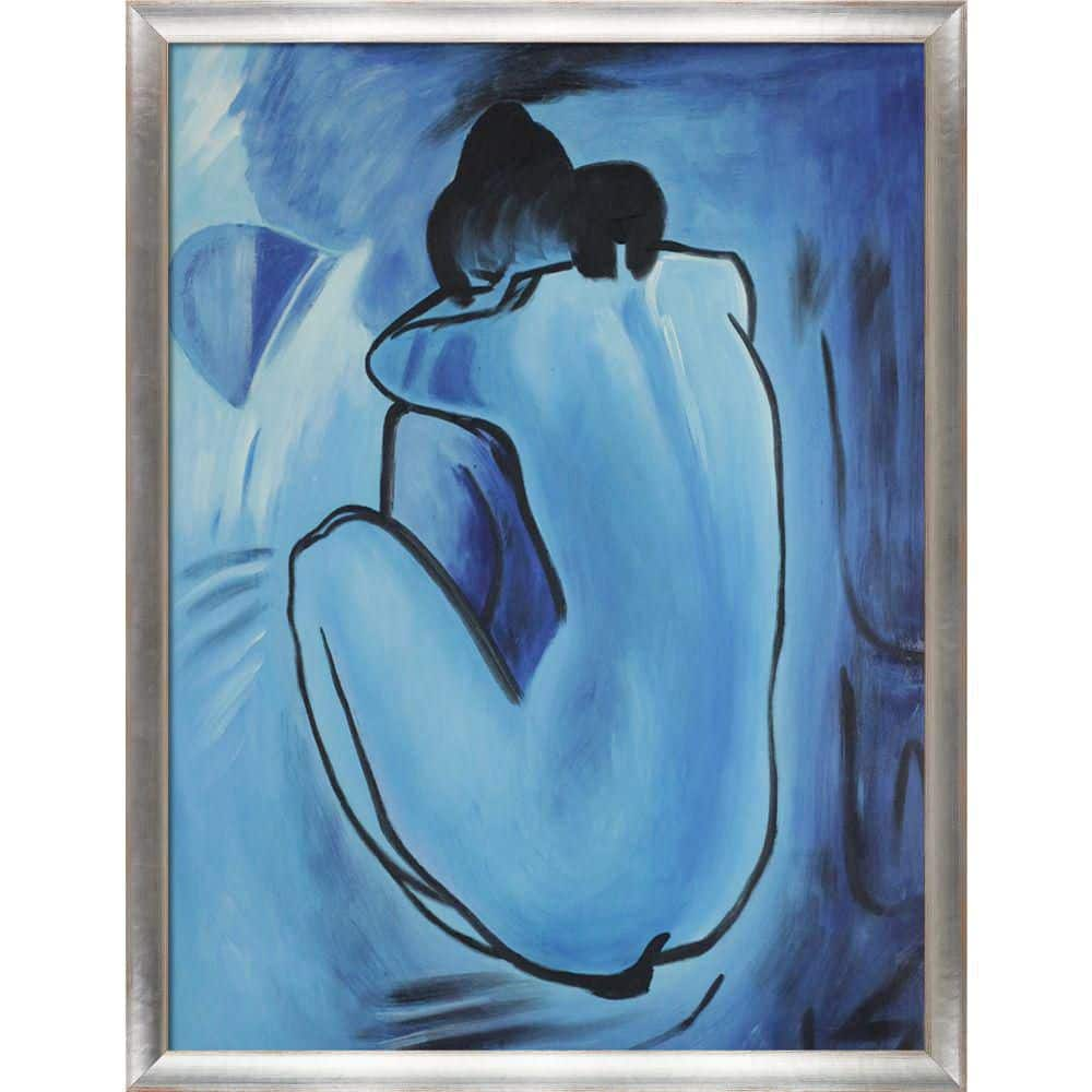 LA PASTICHE Blue Nude By Pablo Picasso Spencer Rustic Framed Abstract   Blue La Pastiche Art Paintings Ps2490 Fr 49715136x48 64 1000 