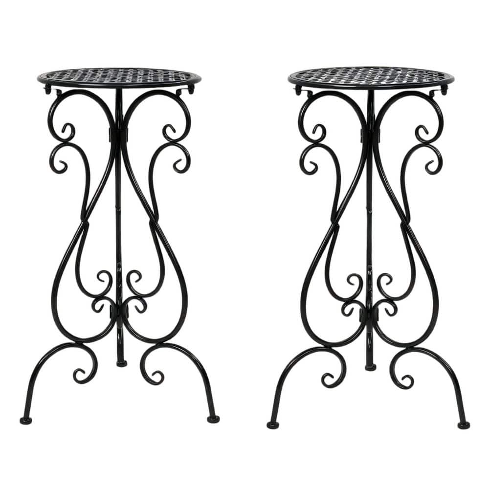 2-Pack Metal Plant Stand, Heavy Duty Flower Pot Stands, Single Plants Pedestal Table (13.78 in. W x 22.45 in. H), Black price history on PriceWatchPro