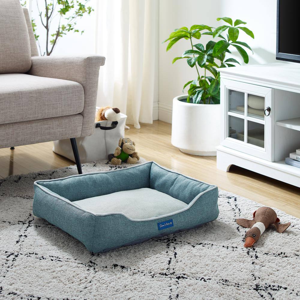 Arthur Small Teal Polyester Outdoor Dog Bed