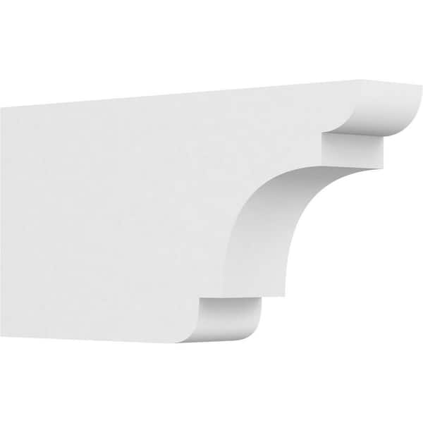 Ekena Millwork 3 in. x 8 in. x 16 in. Standard New Brighton Architectural Grade PVC Rafter Tail Brace