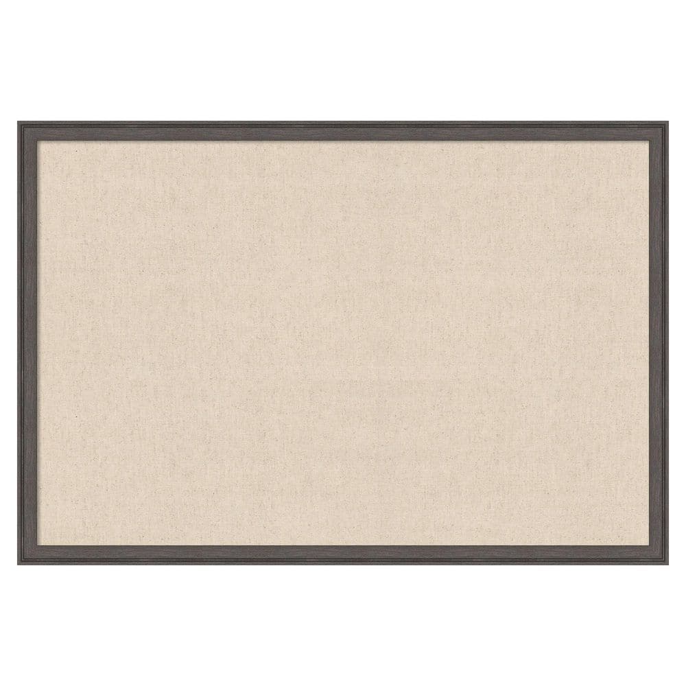 Natural Linen by The Creative Bunch Studio 38 in. x 26in. Florence Pewter Polystyrene Framed Fabric Pinboard Memo Board price history on PriceWatchPro