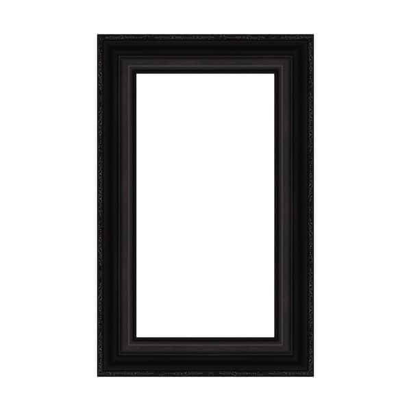 Amanti Art Mirror Makeover Parlor Black 17.25 in. W x 27.25 in. H Bathroom Mirror Frame Border Kit-Fits a 16 x 26 Mirror