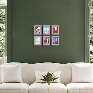 Modern 3.5 in. x 5 in. Violet Picture Frame (Set of 6)