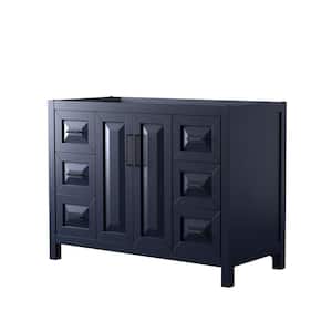 Daria 47 in. W x 21.5 in. D x 35 in. H Single Bath Vanity Cabinet without Top in Dark Blue