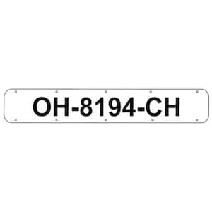 24 in. Boat Registration Plates, White (2-Piece)