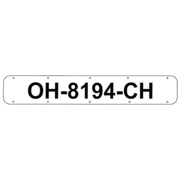 Unbranded 32-1/2 in. Boat Registration Plates, White (2-Piece)