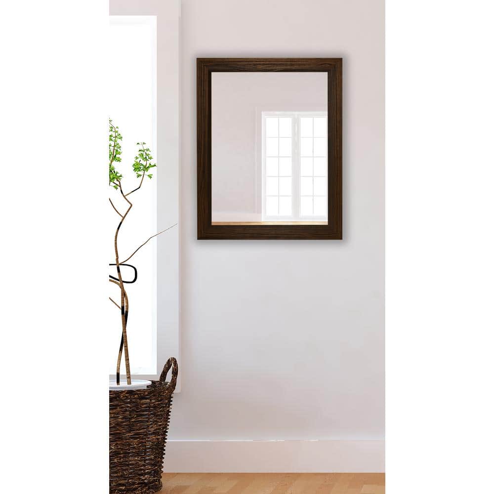 Espresso Wood Rectangular Vanity Wall Mirror 40.25" x 30.25"