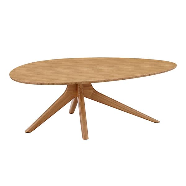 Greenington Rosemary 33.85 in. Caramelized Standard Circular 100% Bamboo Coffe Table
