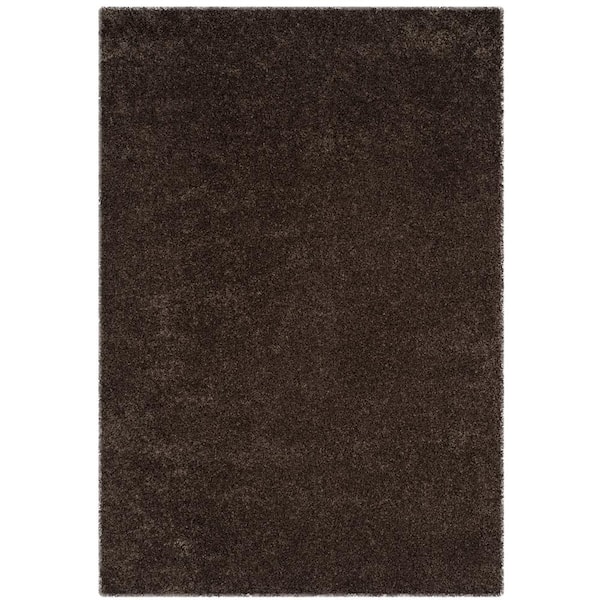 SAFAVIEH Santa Monica Shag Mushroom 5 ft. x 8 ft. Solid Area Rug
