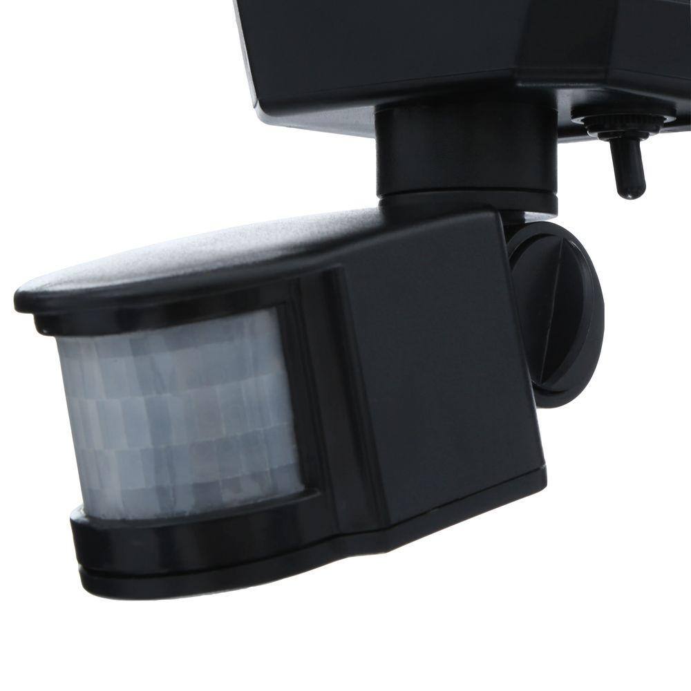 Dual Head Black LED Solar Motion Security Light