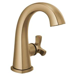 Stryke Single Handle Single Hole Bathroom Faucet with Metal Pop-Up Assembly in Lumicoat Champagne Bronze