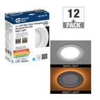 Ultra Slim 4 in. Color Selectable CCT Canless Integrated LED Recessed Light Trim with Night Light Feature (12-Pack)