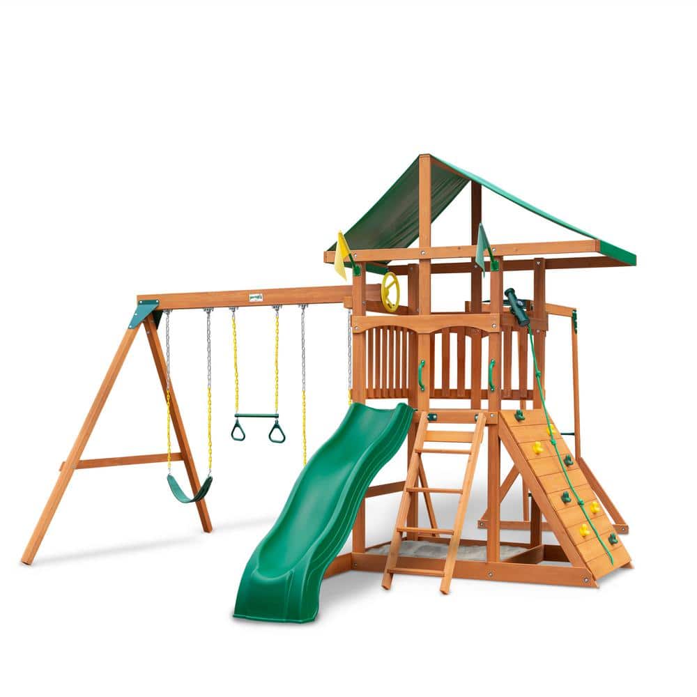 Gorilla Playsets Diy Outing Iii Wooden, Navigator Wooden Swing Set With Monkey Bars And Slide